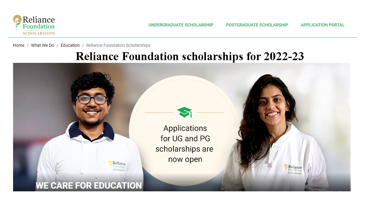 Reliance Foundation scholarships