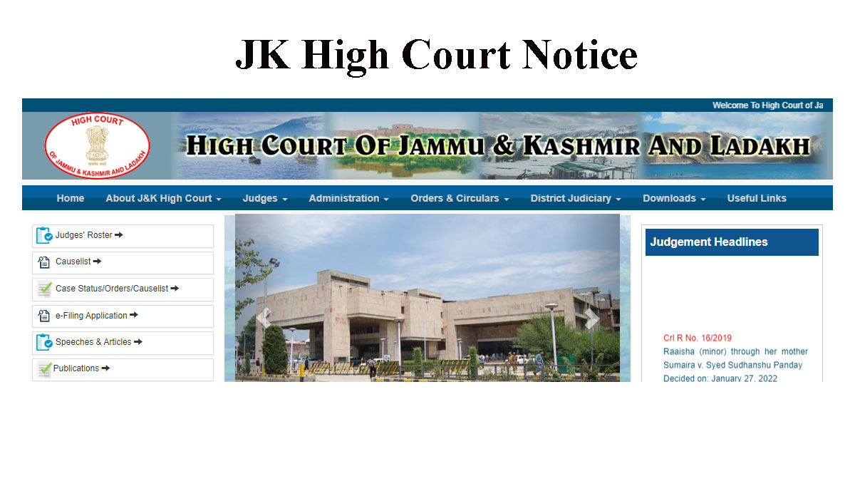 JK High Court Notice