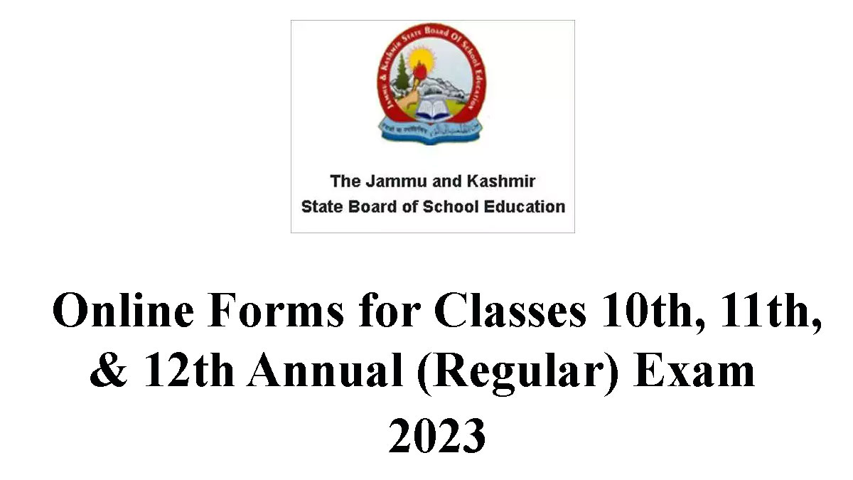 JKBOSE Important Notice for submission of online forms for Classes 10th, 11th and 12th