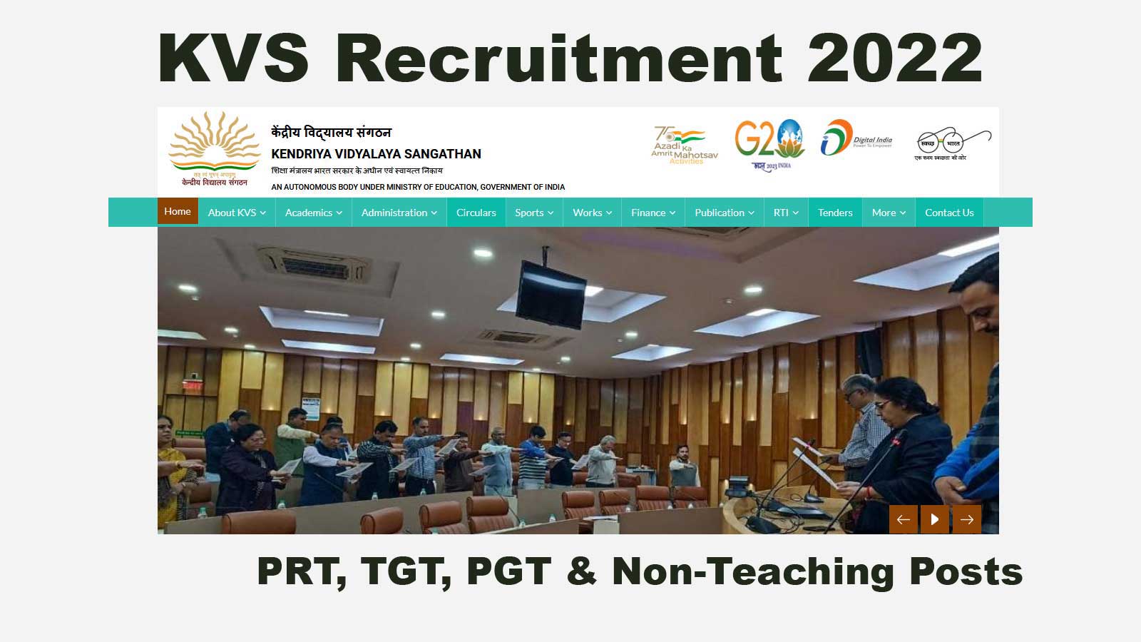 KVS Direct Recruitment 6990 Posts Exam dates