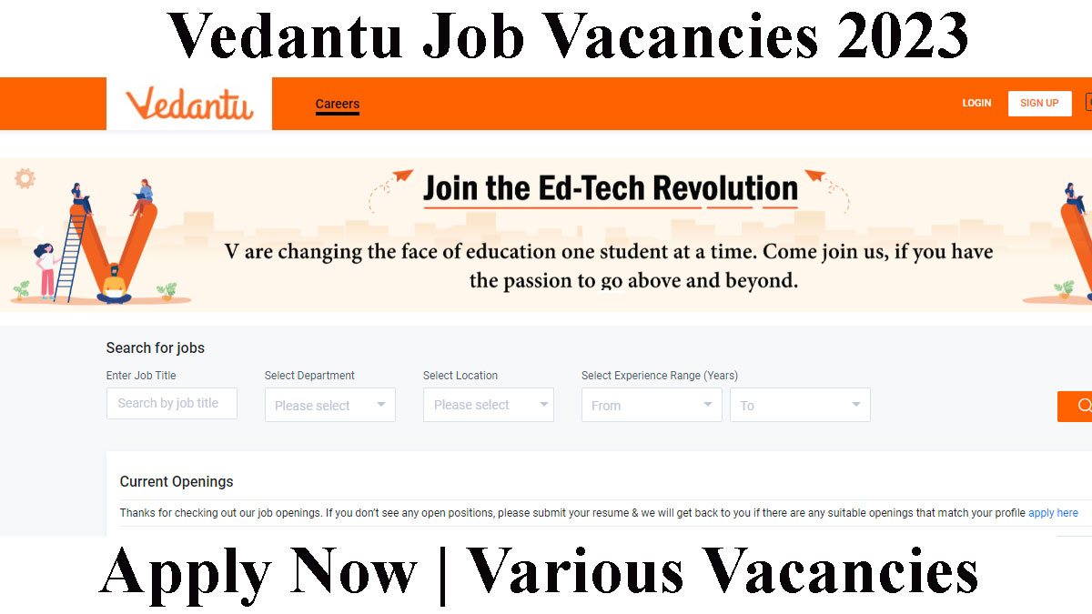 Vedantu Job Vacancies 2023