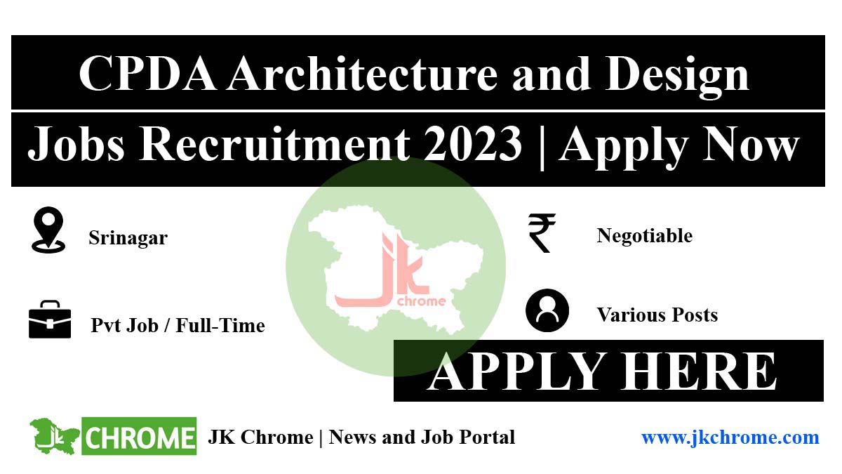 CPDA Architecture and Design Jobs Recruitment 2023