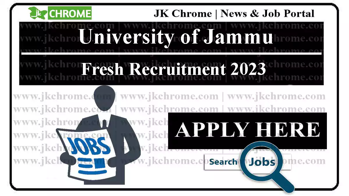 Jammu University JRF Recruitment 2023
