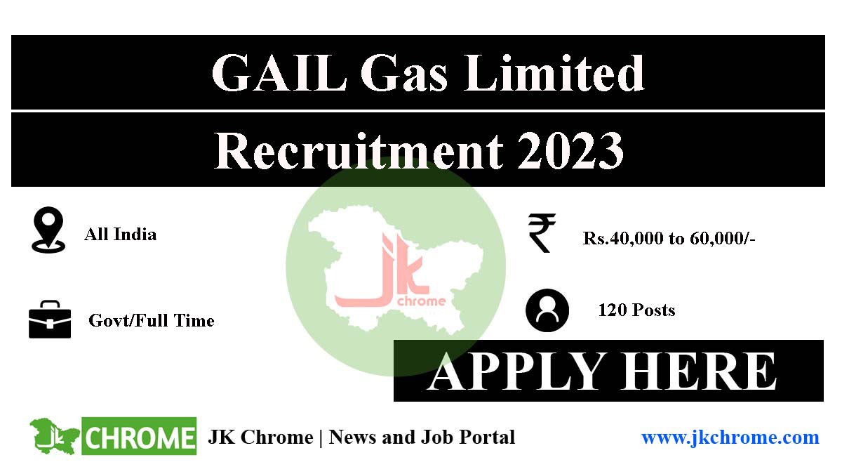 GAIL Gas Limited Recruitment 2023 for 120 Vacancies