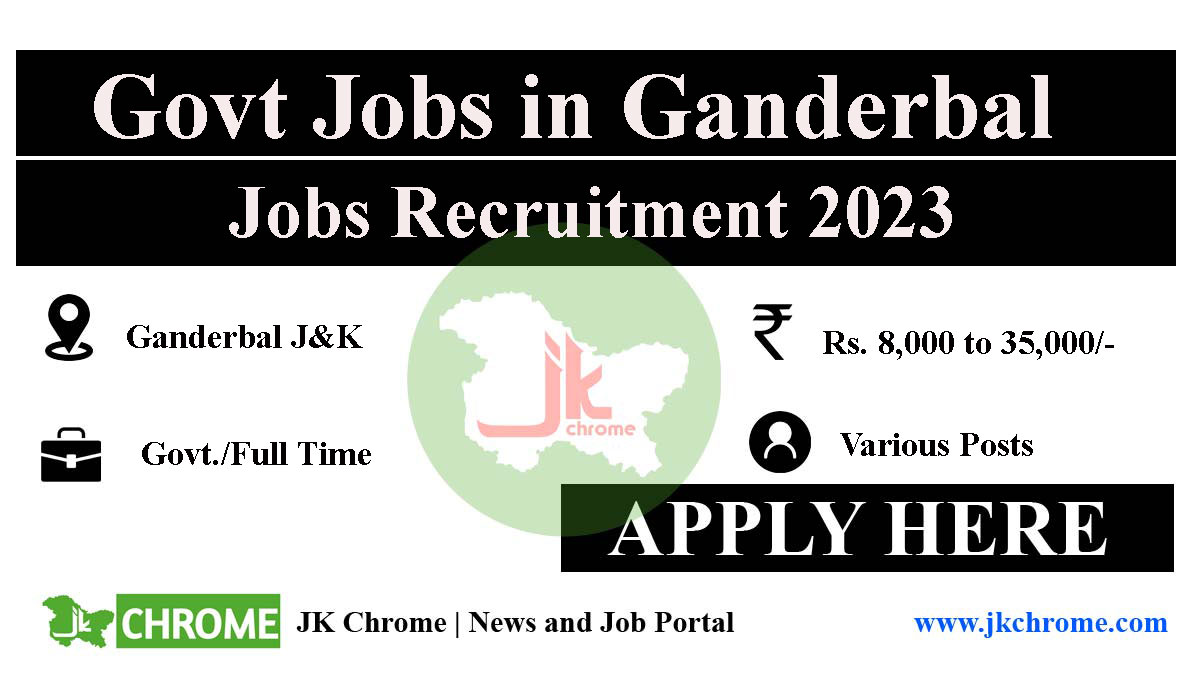 DC Ganderbal invites applications for various Posts for Land Acquisition proceedings | Apply