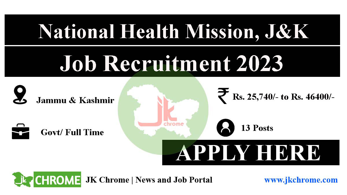 JKNHM Jobs Recruitment 2023: Apply Now for Various Posts