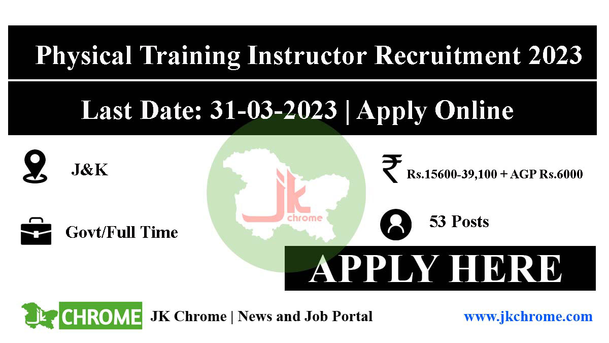 PTI Job Recruitment 2023 in Higher Education Department