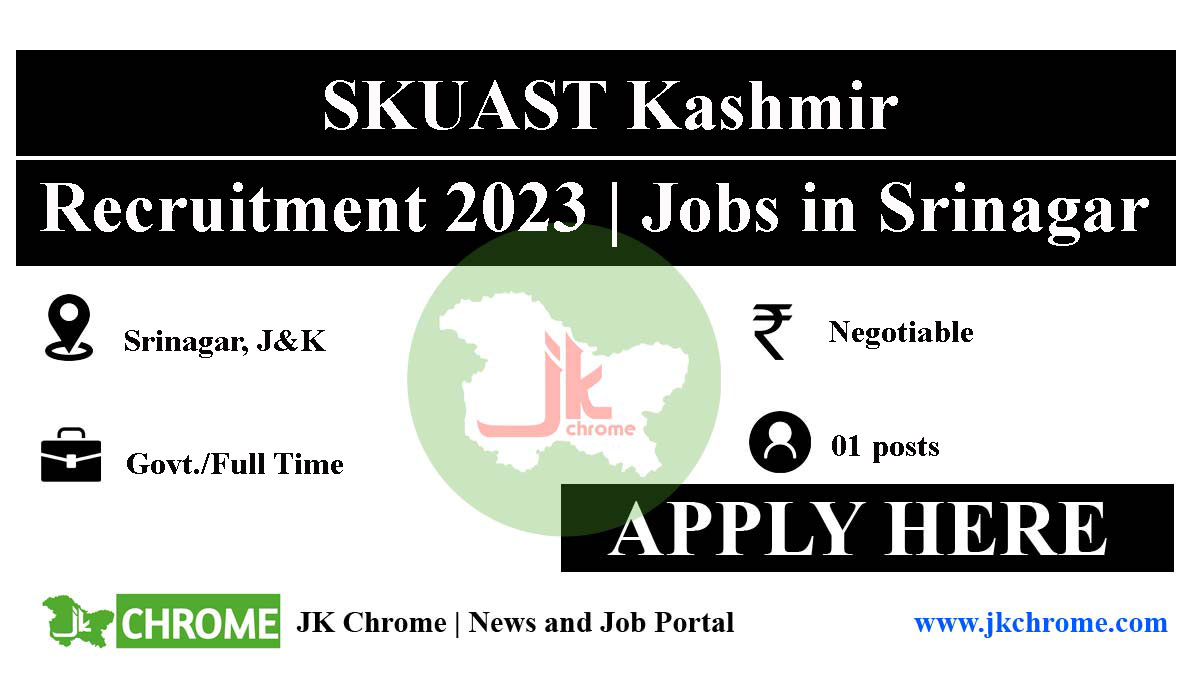 SKUAST Kashmir JRF Job Recruitment 2023