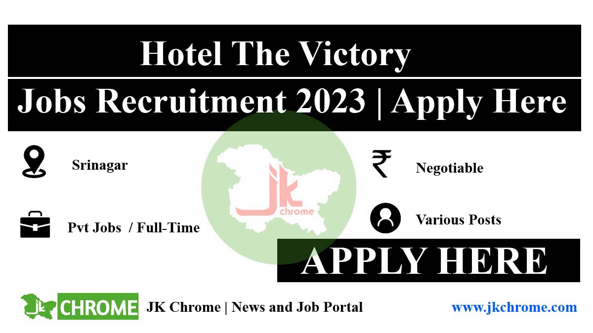 Hotel the Victory Jobs recruitment 2023 | Apply Now