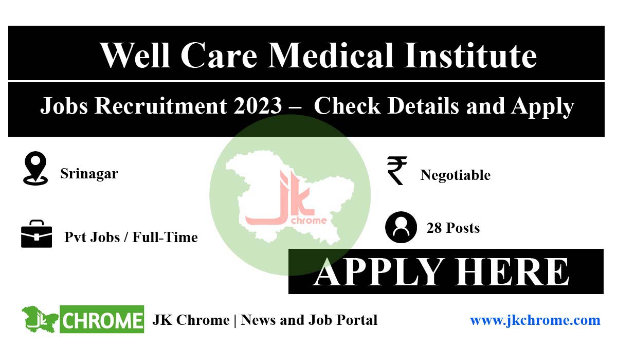 Well Care Medical Institute Jobs Recruitment 2023 | Check Details and Apply