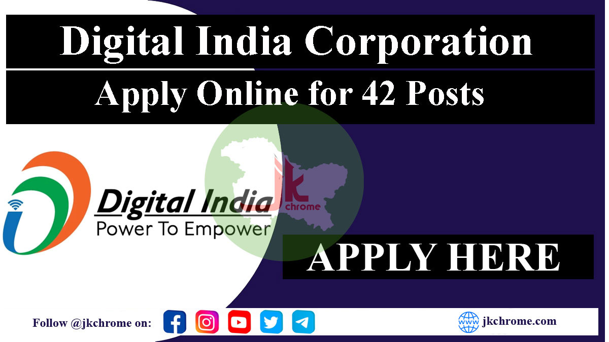 Digital India Corporation Recruitment 2023 for 42 Posts