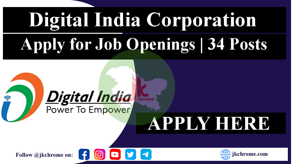 Digital India Corporation Job Recruitment 2023: Apply Now for 34 Posts