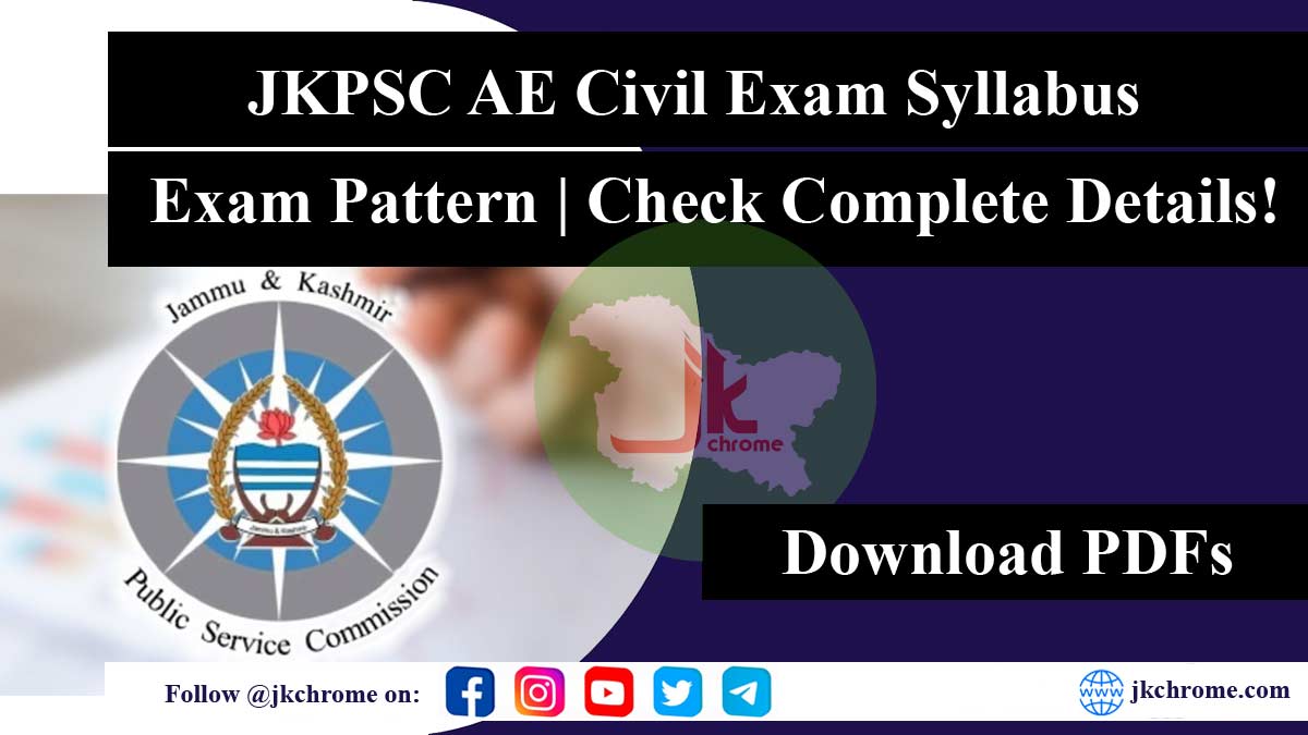 JKPSC AE Civil Exam Syllabus and Exam Pattern 2023, Check Complete Details!