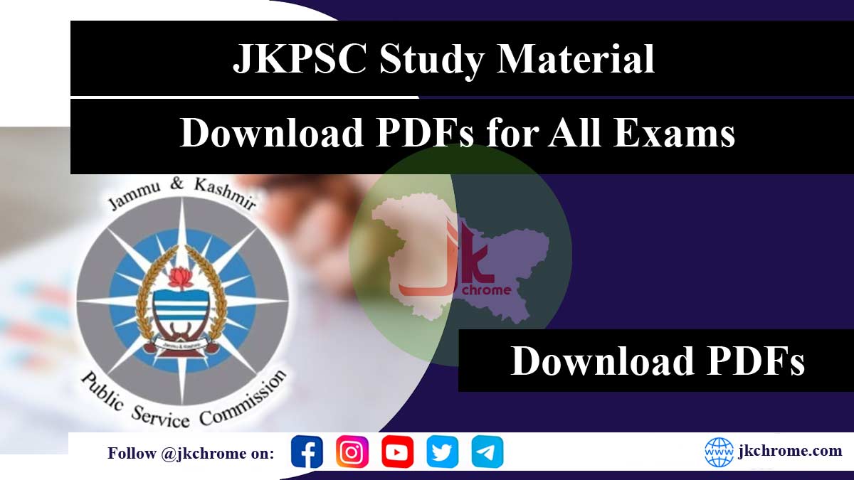 JKPSC Study Material - Download PDFs for All Exams