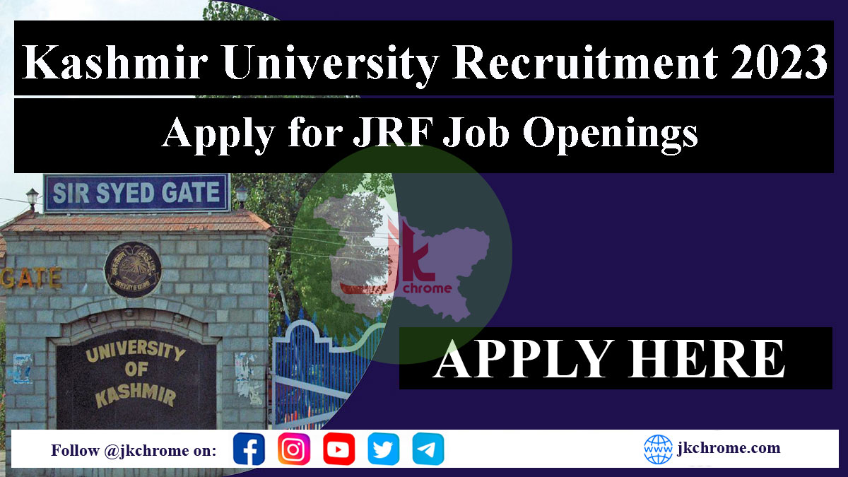 Kashmir university jrf recruitment 2023 2023