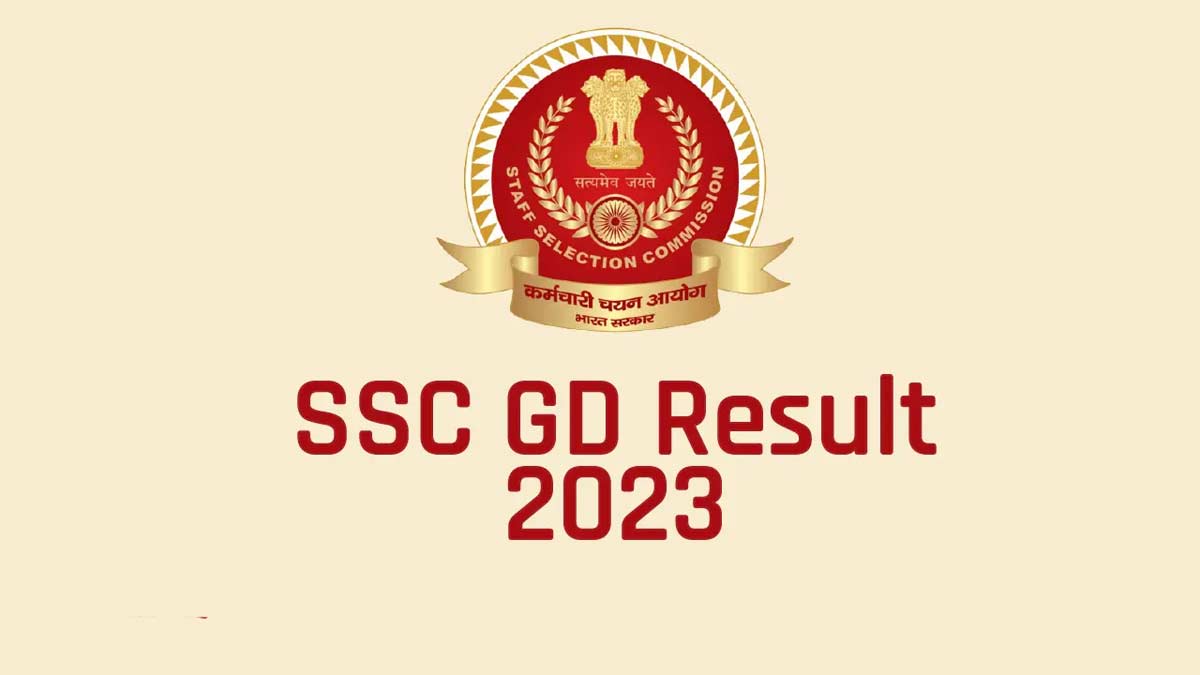 Ssc gd constable result 2023 link out check merit list cut off marks at ssc Nic In 2023