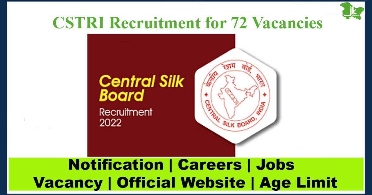 Walk-in-Interview | CSTRI Recruitment for 72 Vacancies