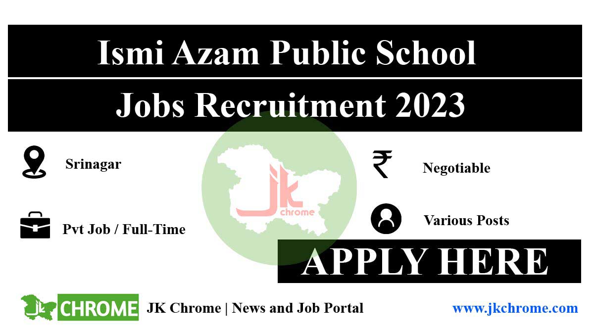 Ismi azam public school job recruitment 2023 2023