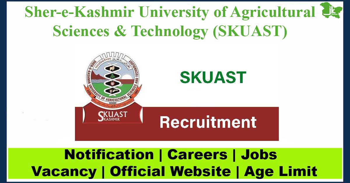 SKUAST Editor Recruitment 2023 | Salary upto 1,12,400