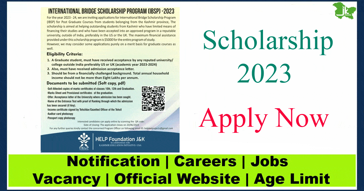 International Bridge Scholarship Program (IBSP) 2023 | Apply Online Now