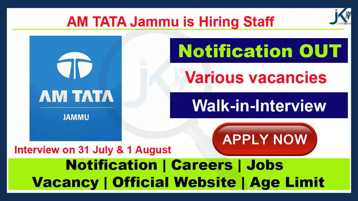 AM TATA Jobs 2023 in SMAM Auto Mart Pvt Ltd Jammu