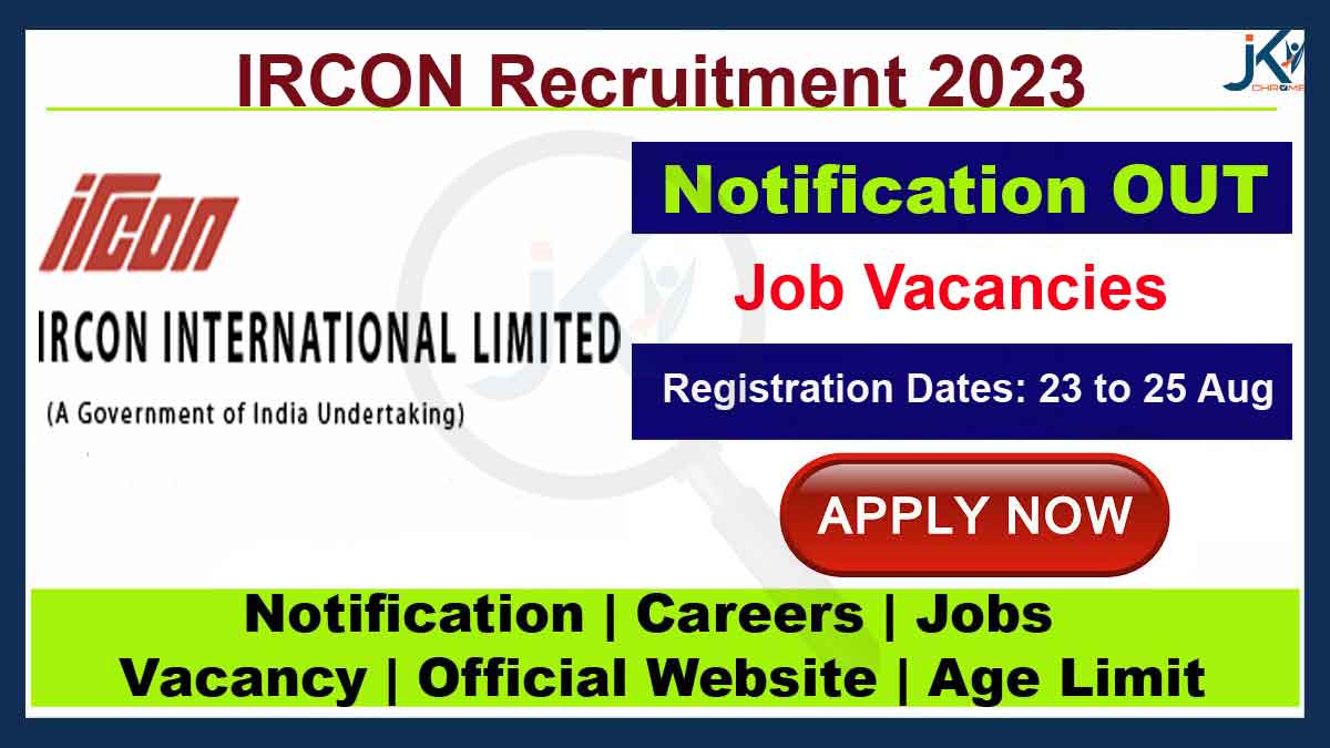 IRCON Engineers Recruitment 2023