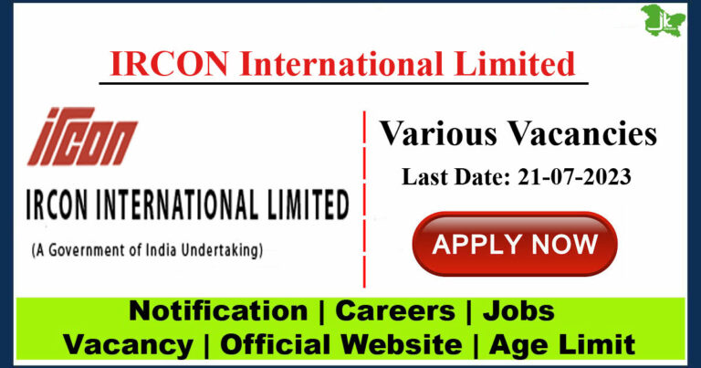 IRCON Recruitment for Finance, HR and Technical Assistants
