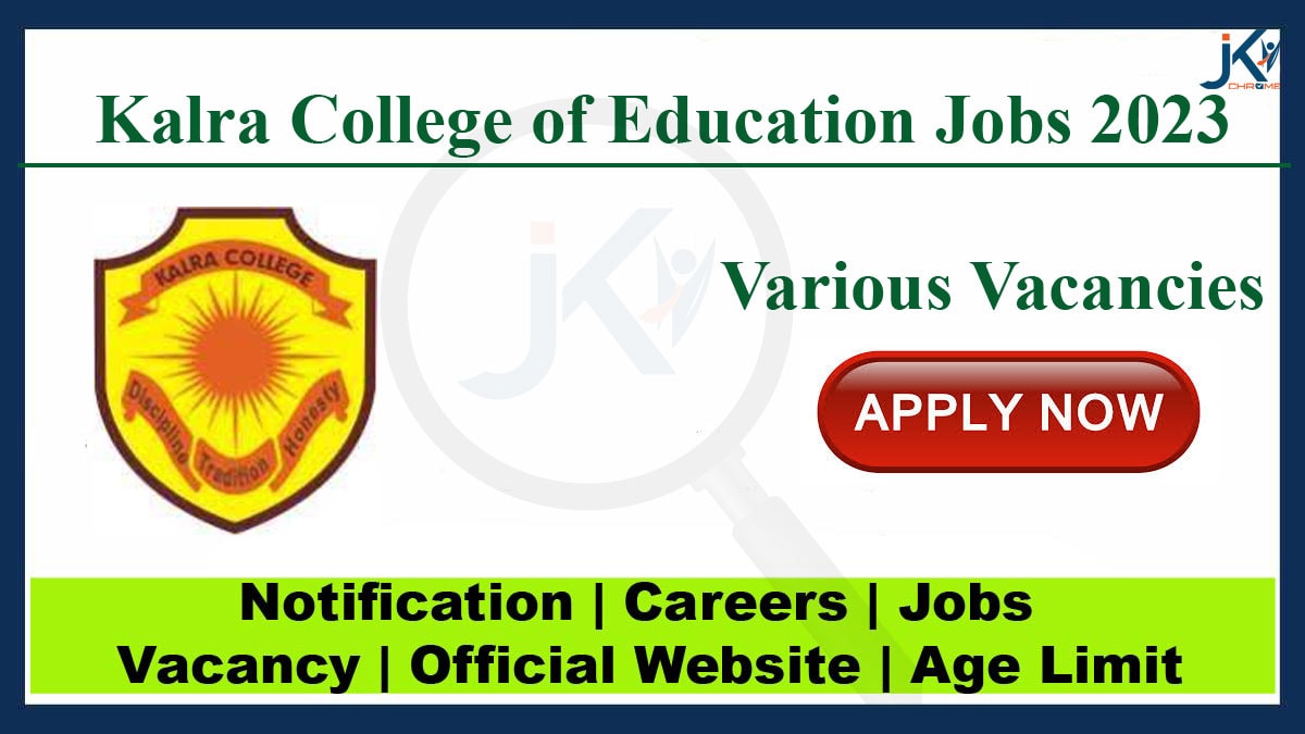 Kalra College of Education Jammu Jobs 2023