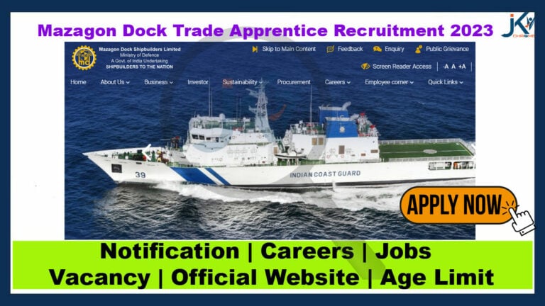 Mazagon Dock Trade Apprentice Recruitment 2023