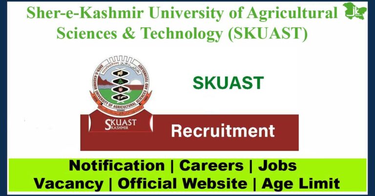 SKUAST Recruitment 2023 for Project Assistant Post
