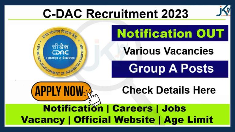C-DAC Recruitment 2023 for various Group A Posts (Officers & Manager)