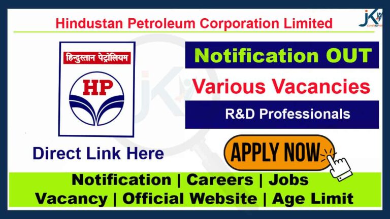 HPCL Recruitment of R&D Professionals, 37 Vacancies available
