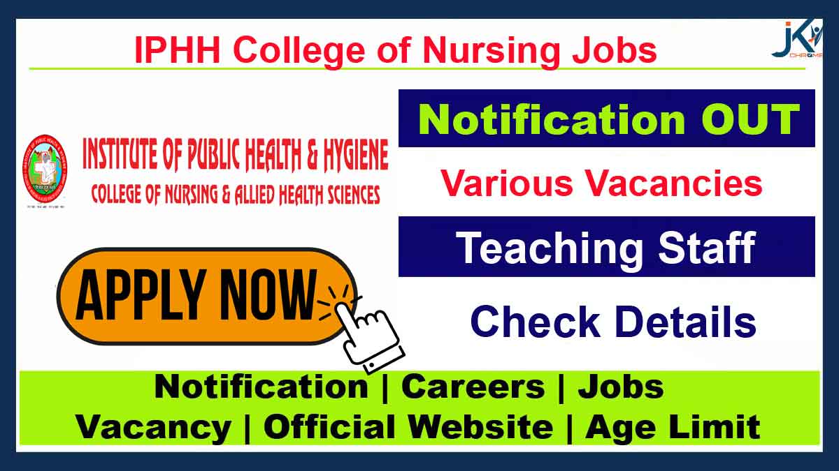 Job Vacancies in IPHH College of Nursing
