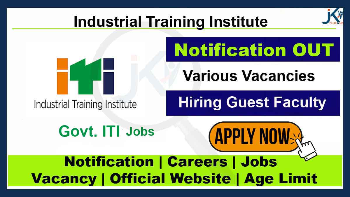 Govt. ITI Guest Faculty Recruitment 2023 in Doda