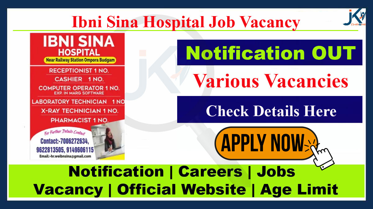 Ibni Sina Hospital Job Vacancy 2023