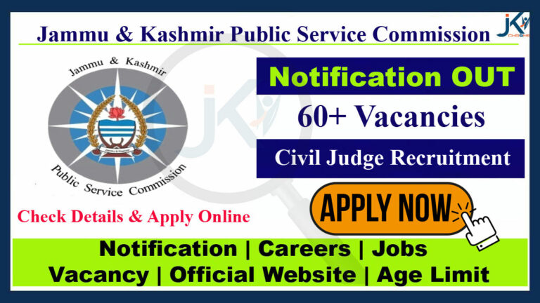 JKPSC Civil Judge Recruitment 2023, Apply Online