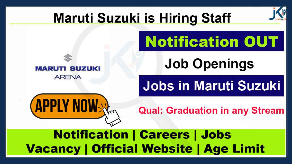 Maruti Suzuki Job Vacancies 2023 in Jammu