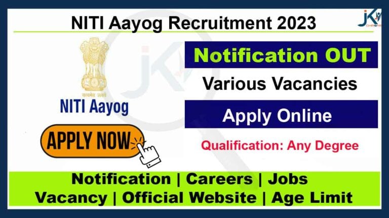 NITI Aayog Recruitment 2023 for Consultants and YPs, Register Here