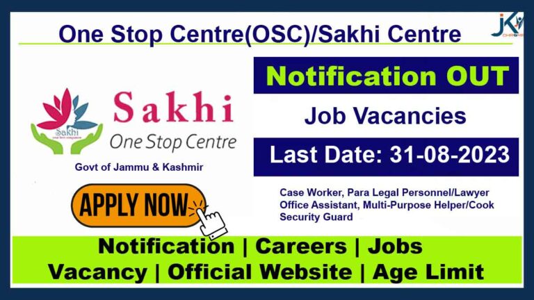 One Stop Centre(OSC)/Sakhi Centre Recruitment 2023
