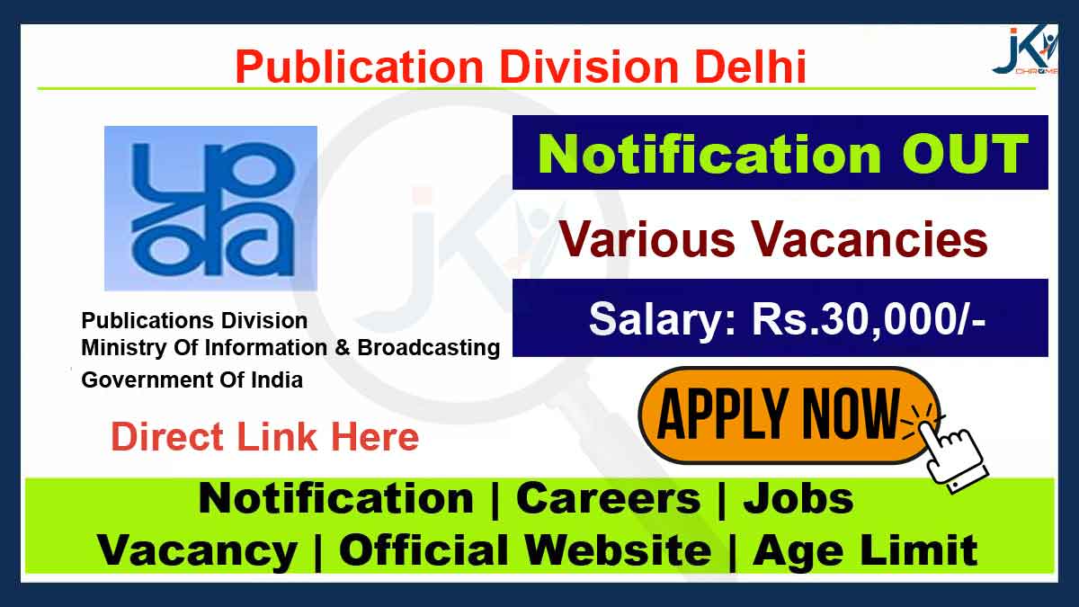 Job Recruitment in Publication Division Delhi