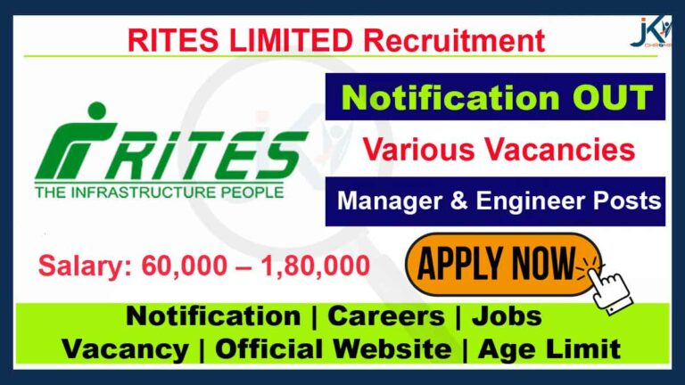 RITES Manager & Engineer Recruitment 2023, Apply Online, Various Vacancies