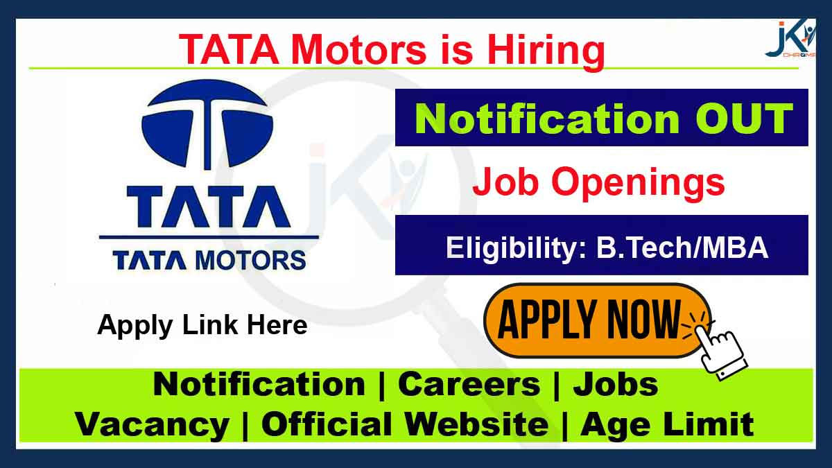 Tata Motors Jobs 2023, Hiring Graduates