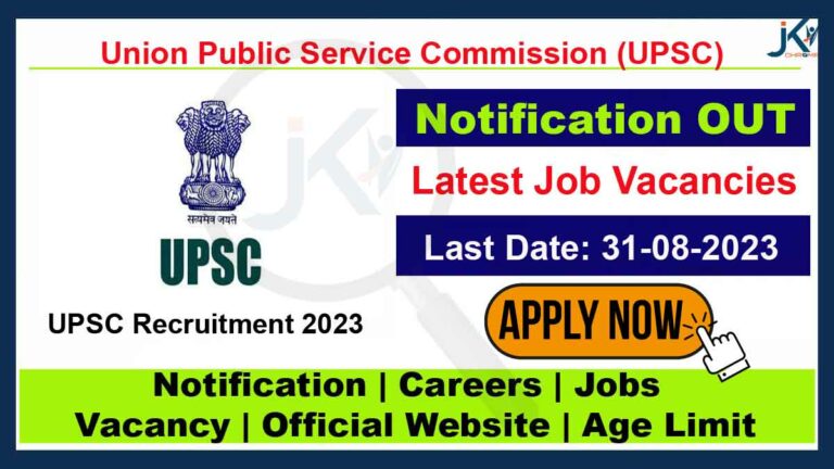 UPSC Recruitment 2023, Apply for various posts at upsc.gov.in