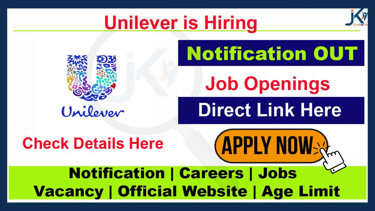 Unilever Jobs 2023, Apply Online