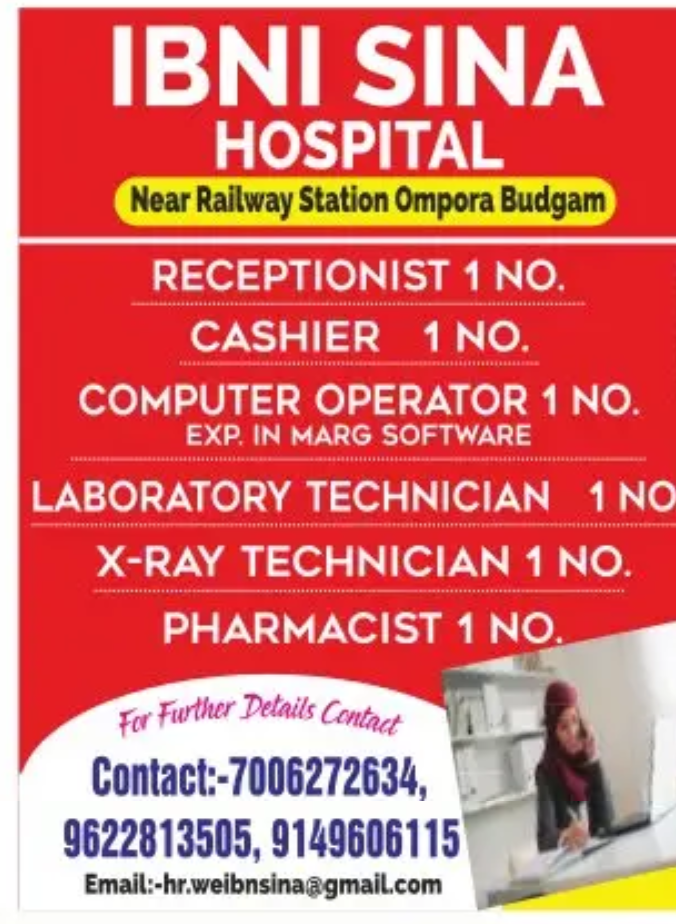 Ibni Sina Hospital Job Vacancy 2023