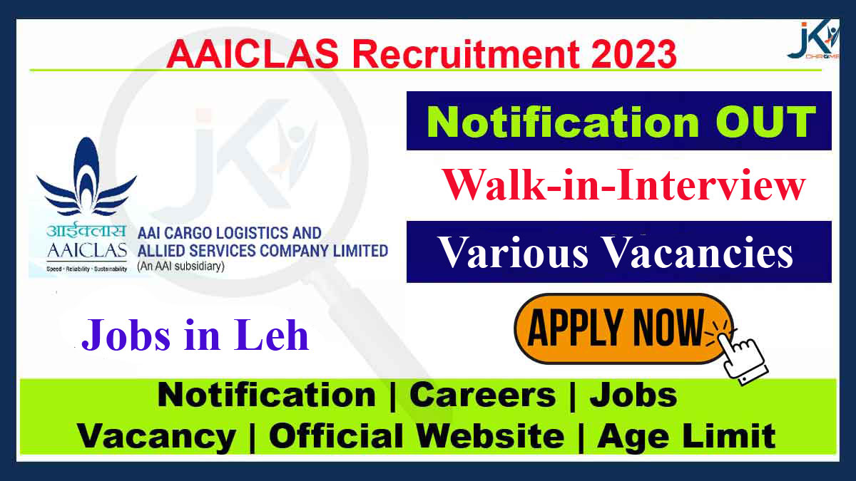 AAICLAS Vacancy Recruitment in Leh, Walk-in-interview