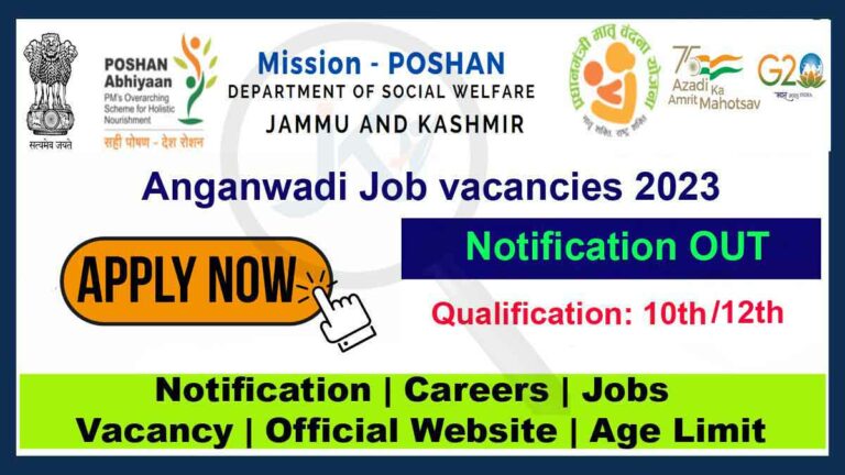 Anganwadi Job vacancies 2023 in RS Pura Jammu