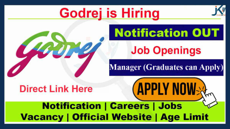 Godrej Manager Job Vacancy, Apply Online