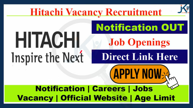 Hitachi Job Vacancy, Apply Online