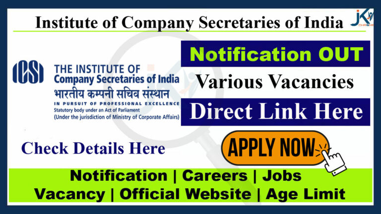ICSI Recruitment 2023, Apply for Executive & Consultant Posts